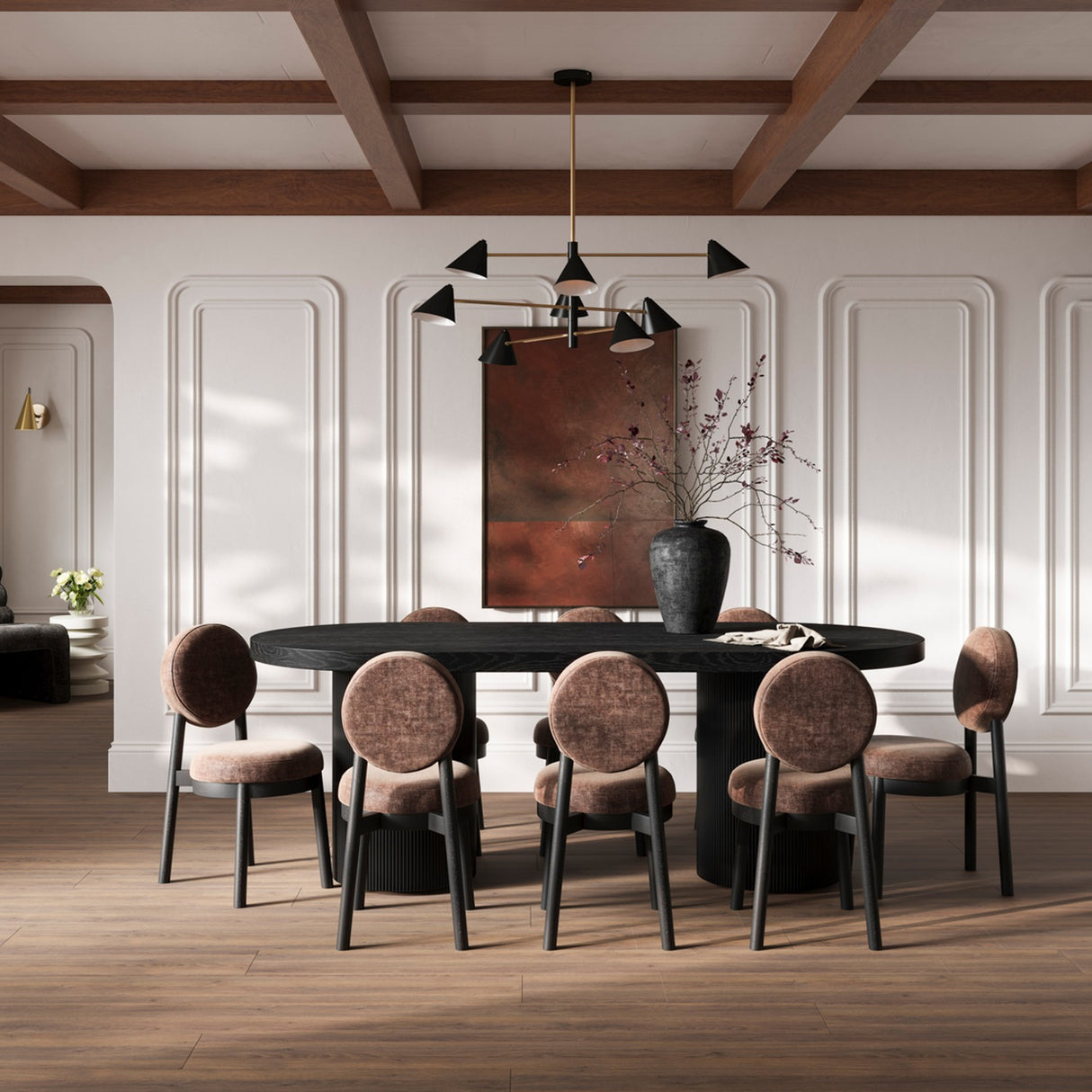 Maru Dining Chair - Treacle with Black