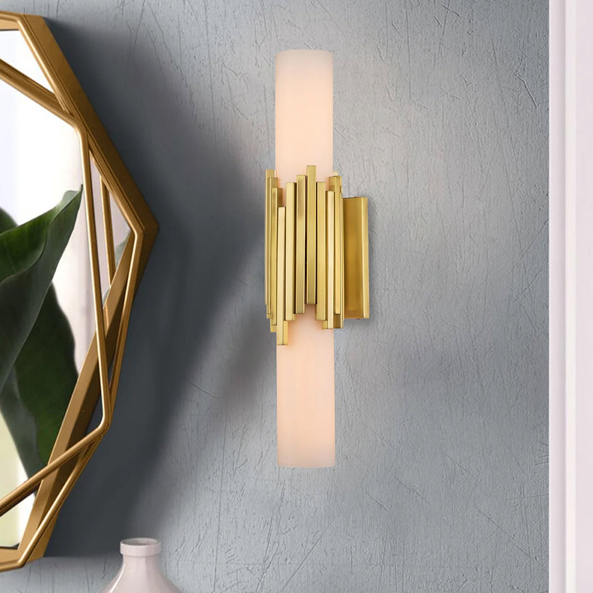 Marvele 2 Light Wall Light - Aged Brass