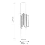 Marvele 2 Light Wall Light - Aged Brass
