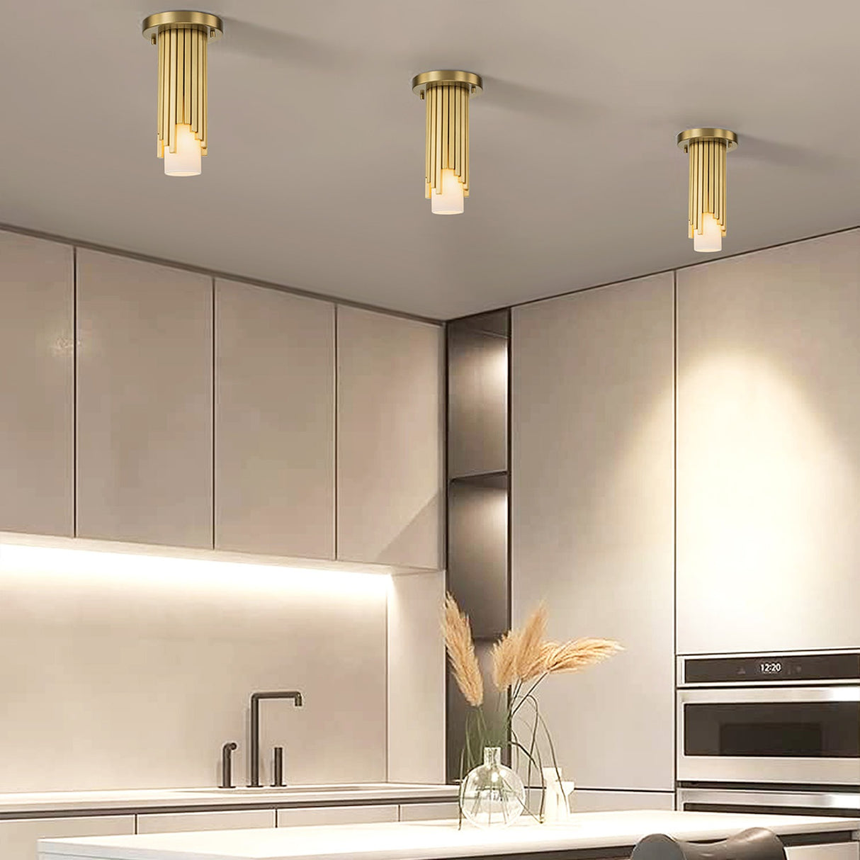 Marvele 1 Light Mini Pendant Light - Aged Brass