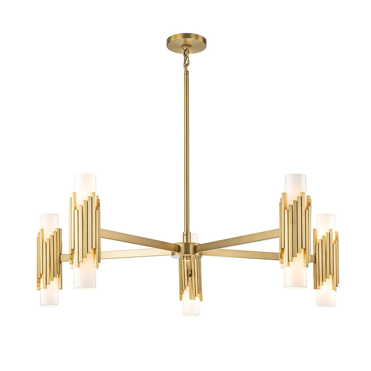 Marvele 10 Light Chandelier - Aged Brass