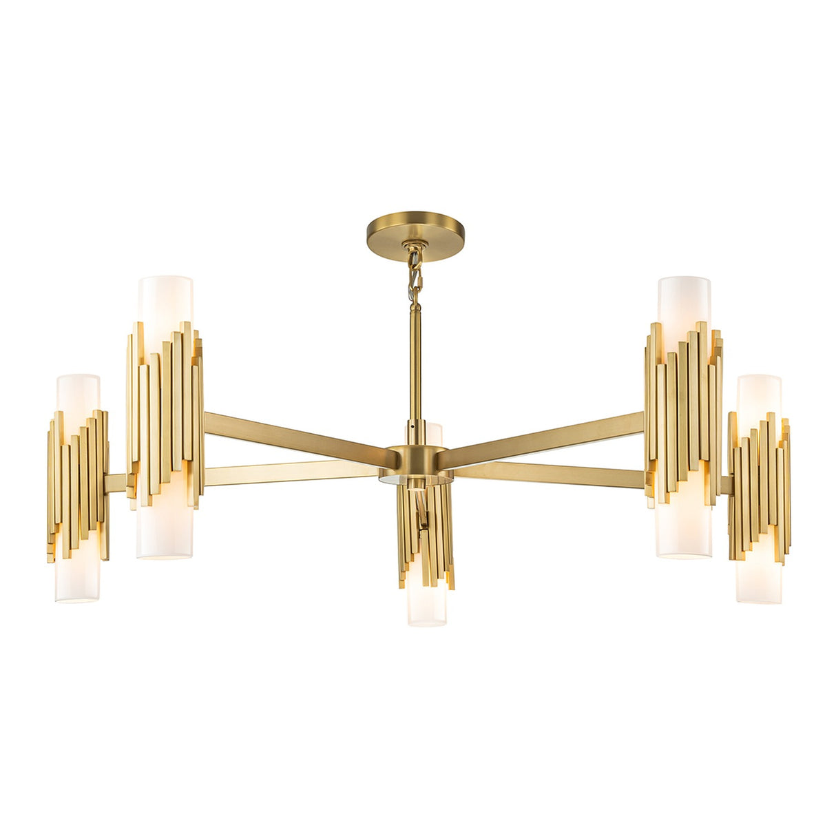 Marvele 10 Light Chandelier - Aged Brass