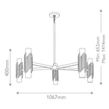 Marvele 10 Light Chandelier - Aged Brass