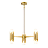 Marvele 6 Light Chandelier - Aged Brass