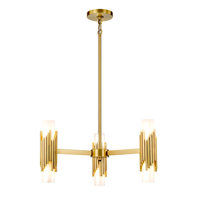 Marvele 6 Light Chandelier - Aged Brass