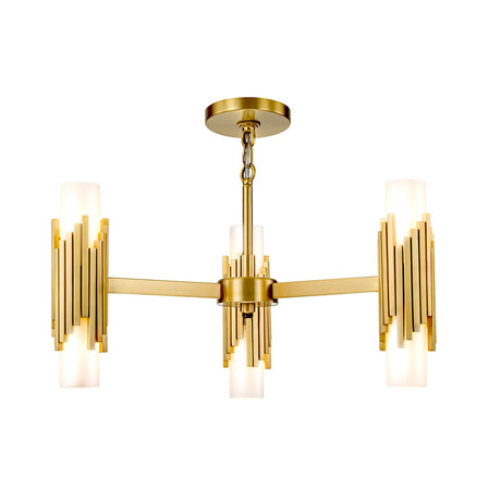 Marvele 6 Light Chandelier - Aged Brass