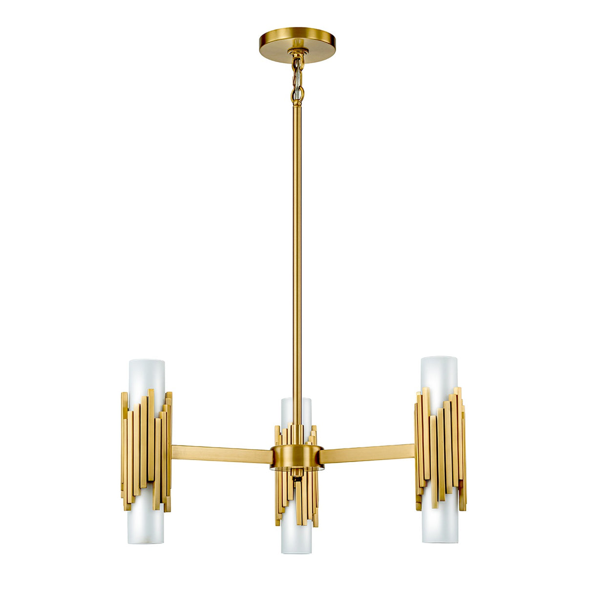 Marvele 6 Light Chandelier - Aged Brass