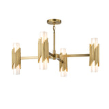 Marvele 8 Light Chandelier - Aged Brass