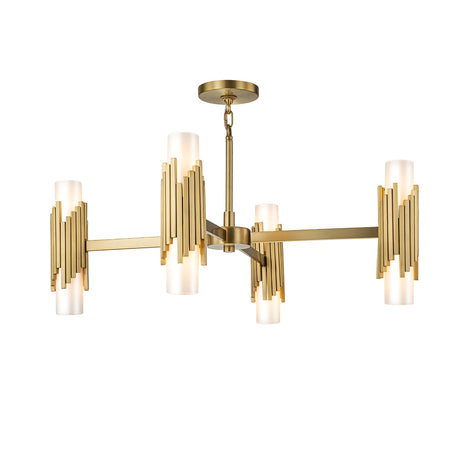 Marvele 8 Light Chandelier - Aged Brass