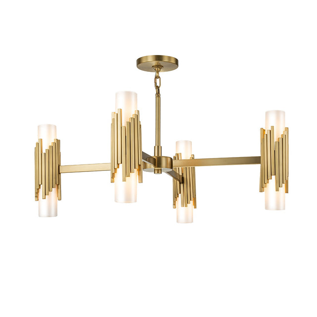 Marvele 8 Light Chandelier - Aged Brass