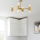 Marvele 8 Light Chandelier - Aged Brass