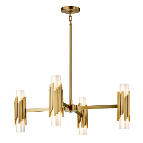 Marvele 8 Light Chandelier - Aged Brass