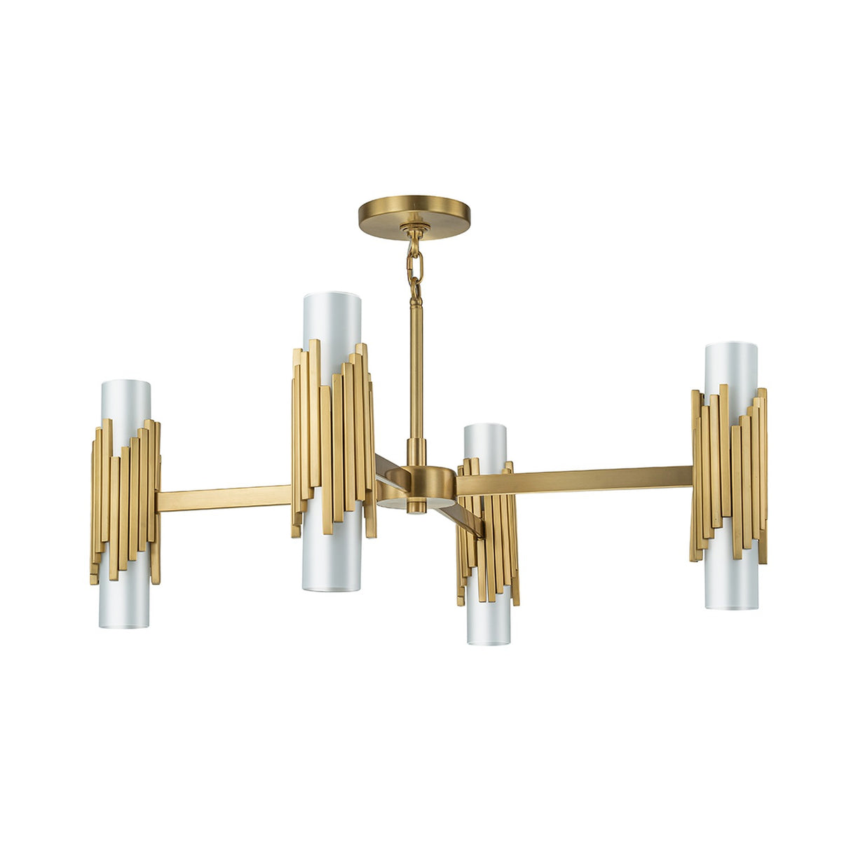 Marvele 8 Light Chandelier - Aged Brass