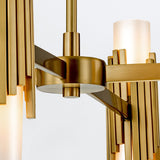 Marvele 8 Light Chandelier - Aged Brass