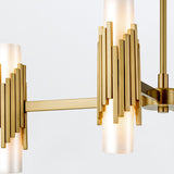 Marvele 8 Light Chandelier - Aged Brass