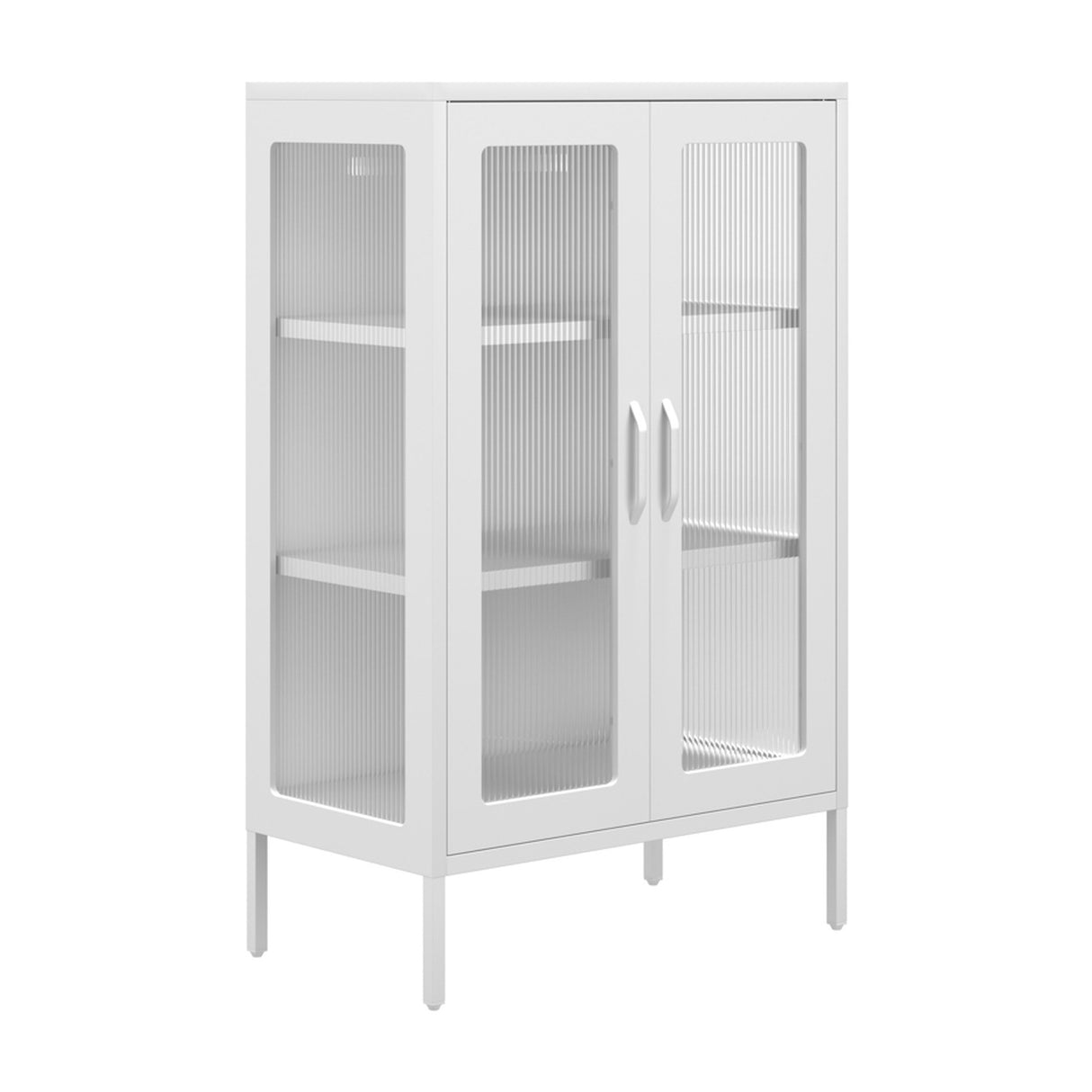 Marsh Cabinet - White with Clear