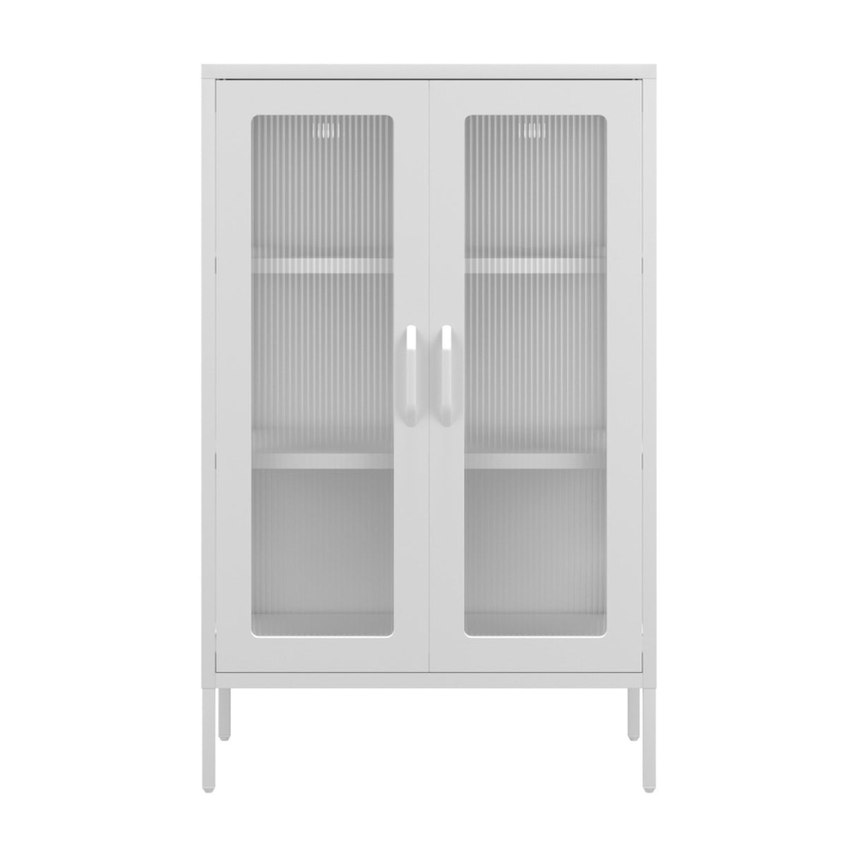 Marsh Cabinet - White with Clear
