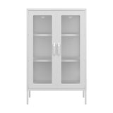 Marsh Cabinet - White with Clear