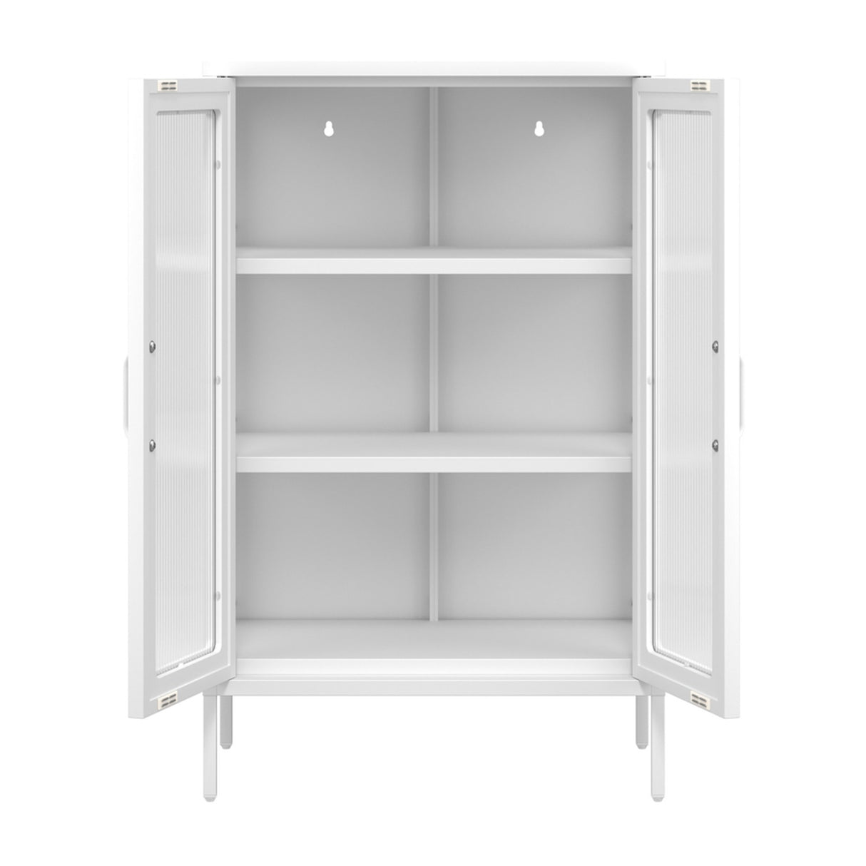 Marsh Cabinet - White with Clear