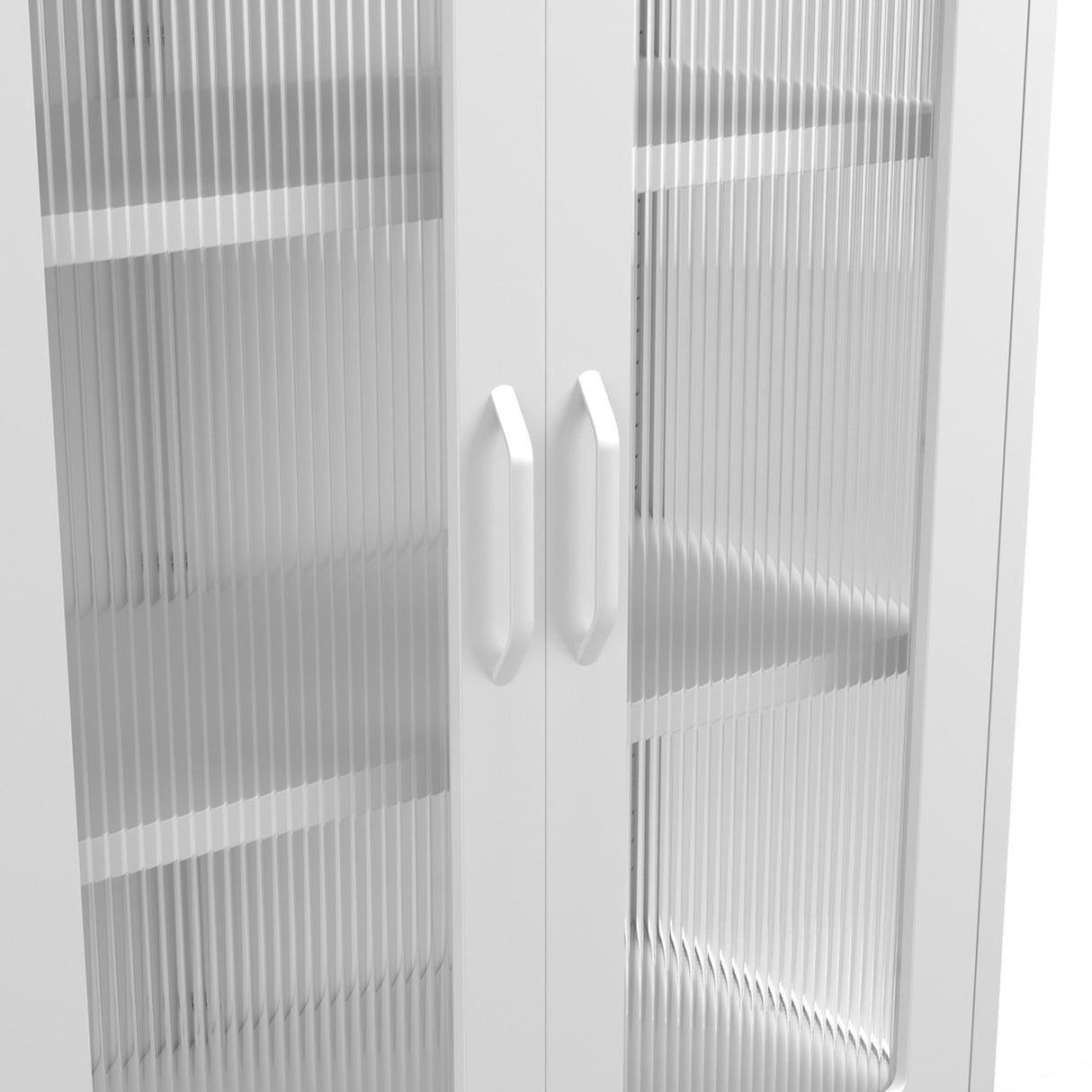 Marsh Cabinet - White with Clear