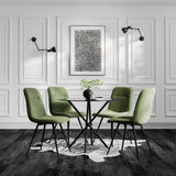 Maxi Dining Chair - Moss with Black (2 Pack)