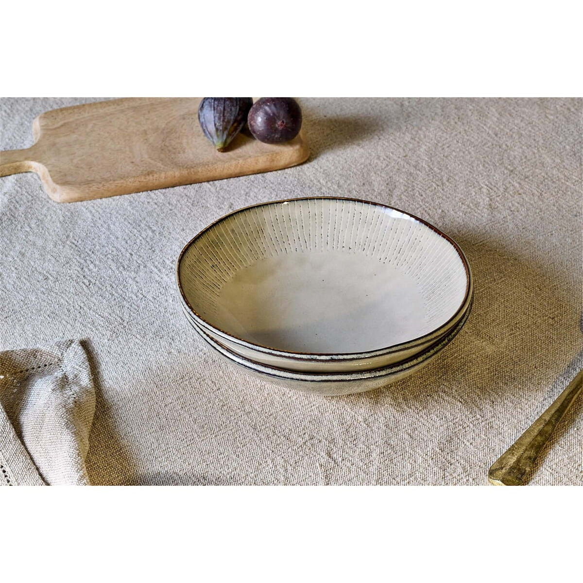 Malia Stoneware Bowl - Cream