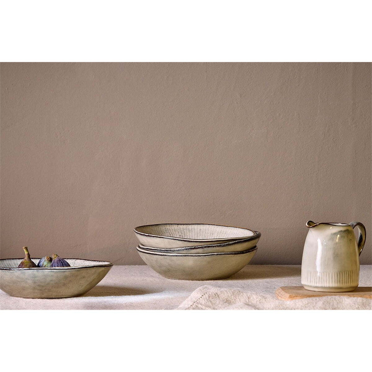 Malia Stoneware Bowl - Cream