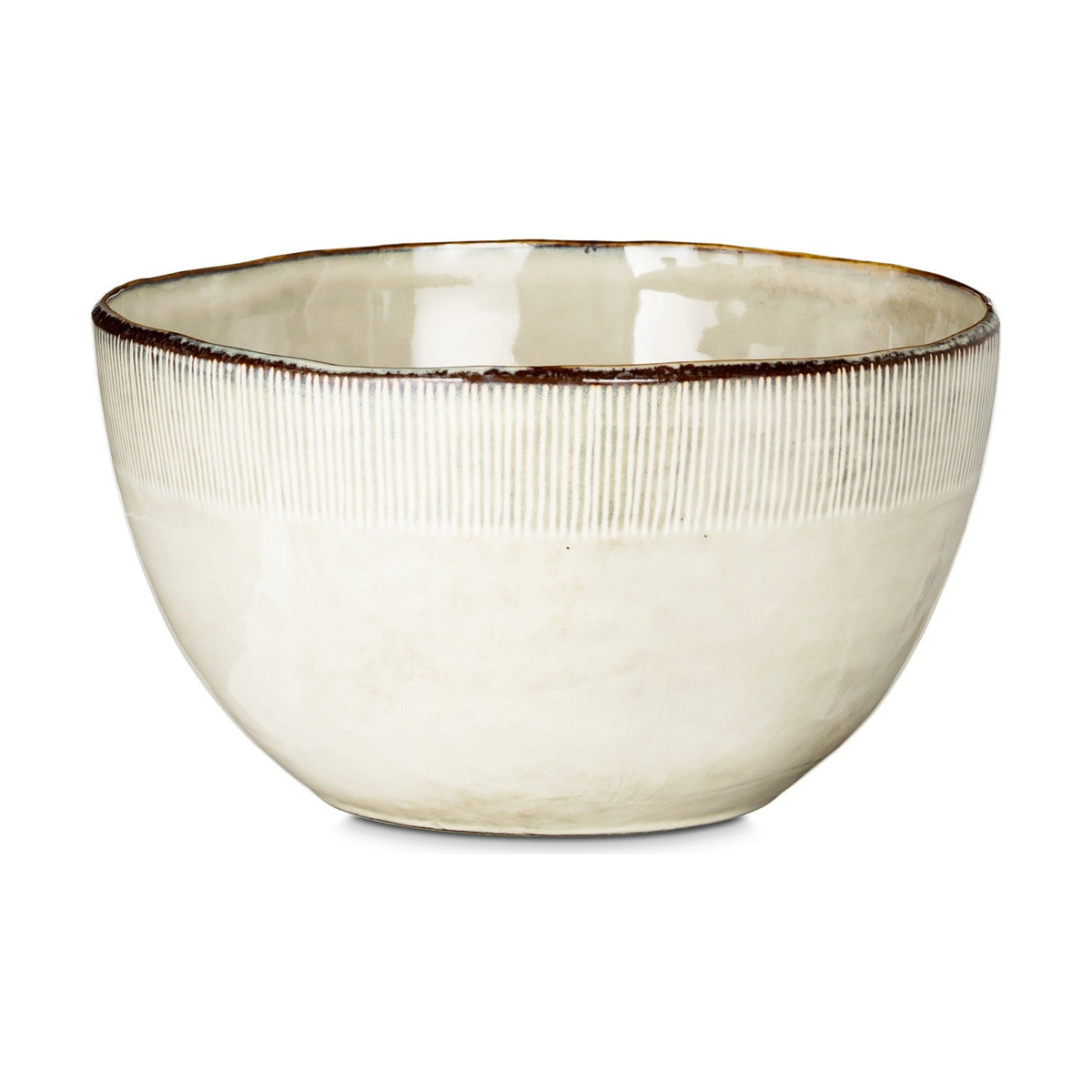 Malia Stoneware Serving Bowl - Cream