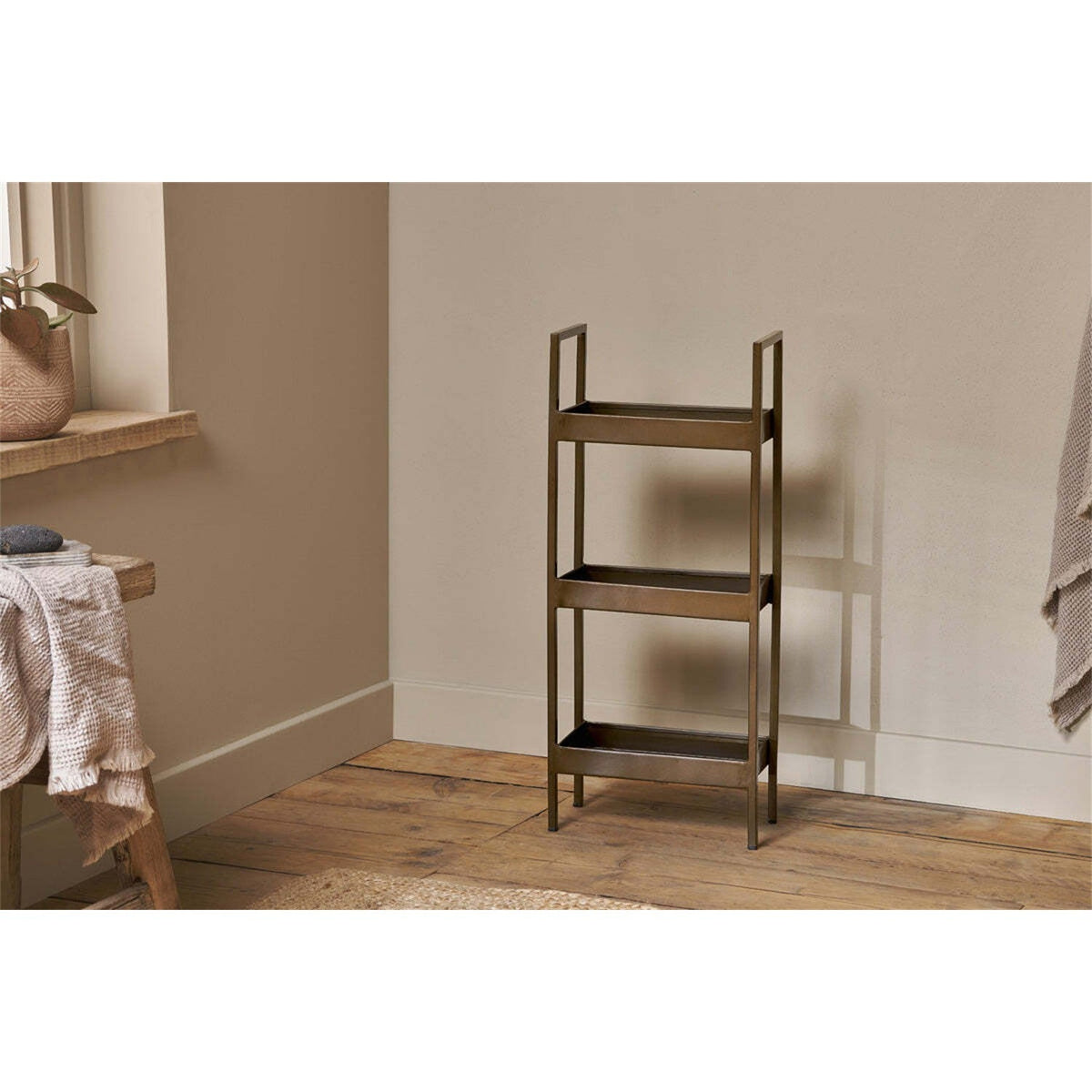 Mahi Bathroom Storage Caddy - Antique Brass