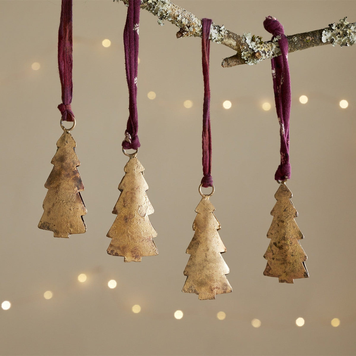 Mishti Small Hanging Christmas Decoration - Antique Brass