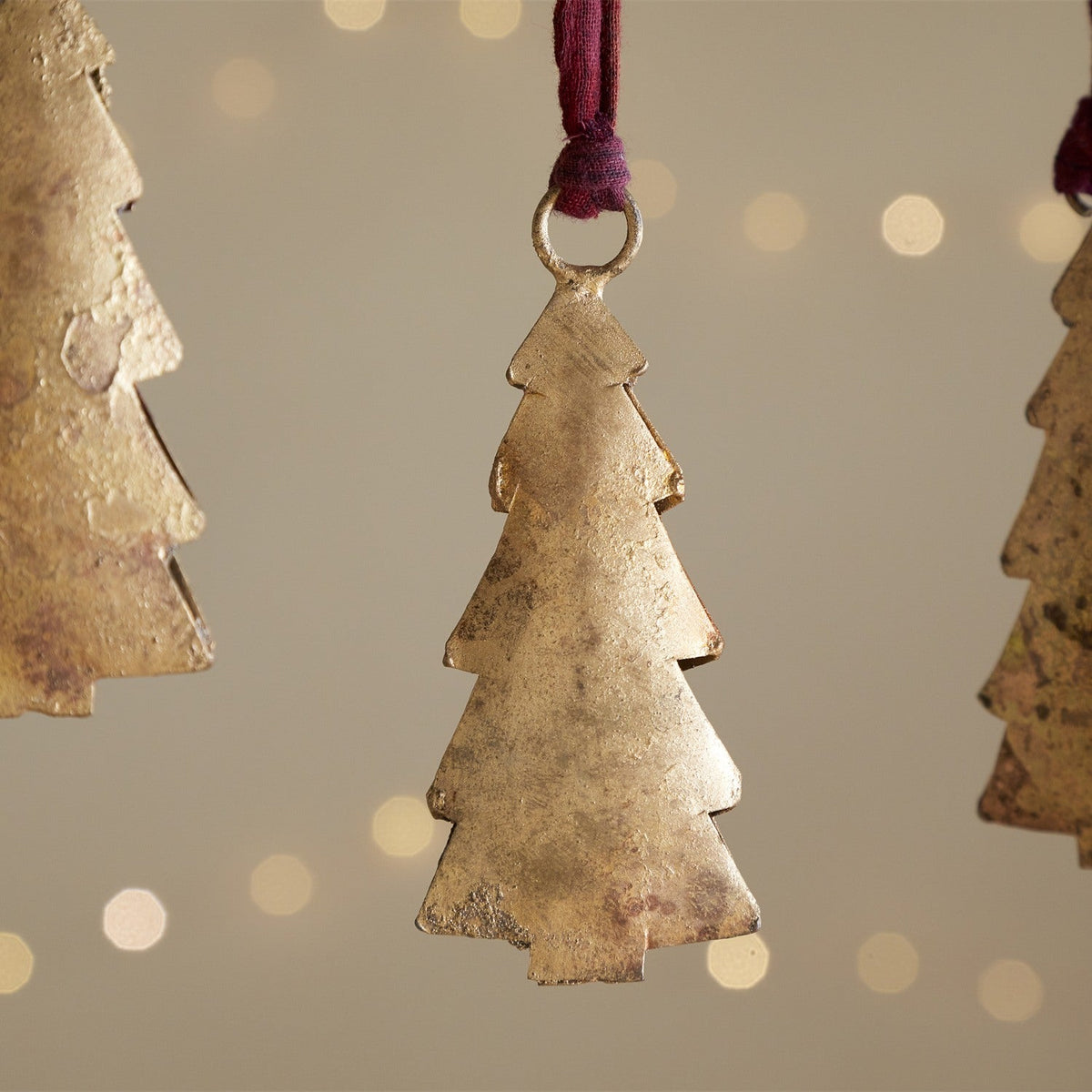Mishti Small Hanging Christmas Decoration - Antique Brass
