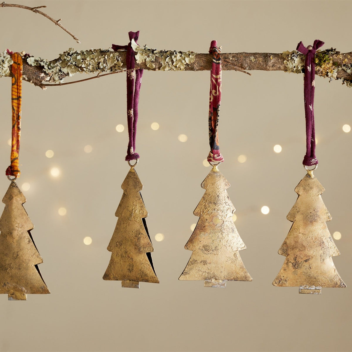 Mishti Large Hanging Christmas Decoration - Antique Brass