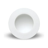 Cabrera Downlight, a round recessed fixture with matt white aluminium trim and inner reflector, 95mm cut-out, 6W integrated LED, 4000K, shown against a plain white background.