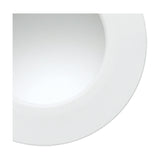 Close-up of the Cabrera round recessed downlight, 95mm cut-out, in matt white aluminium with a shallow trim and integrated LED, 6W 4000K.