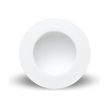 Cabrera round recessed downlight in matt white aluminium with a deep circular reflector, 24W LED integrated, 4000K, shown against a plain white background.