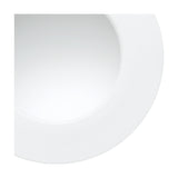 Close-up of the Cabrera Downlight's recessed round aperture with matt white aluminium rim, 210mm cut-out, 24W, 4000K neutral white, shown against a plain white background.