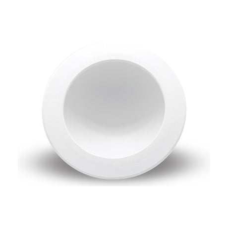 Cabrera Downlight, round recessed LED fixture with matt white trim and deep-set reflector, 132mm cut-out, 12W, 3000K warm white, shown on a plain white background.