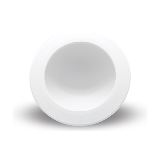 Cabrera Downlight, round recessed LED fixture with matt white trim and deep-set reflector, 132mm cut-out, 12W, 3000K warm white, shown on a plain white background.