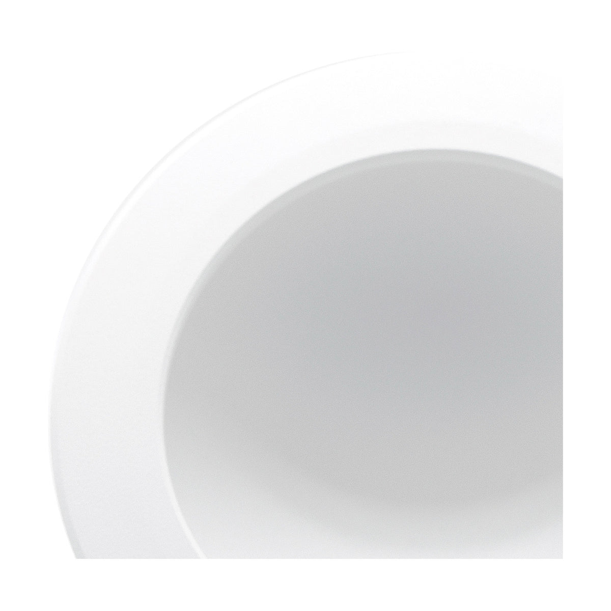 Close-up of the Cabrera Downlight, a round recessed fixture with a matt white bezel and integrated LED, shown against a plain white background.
