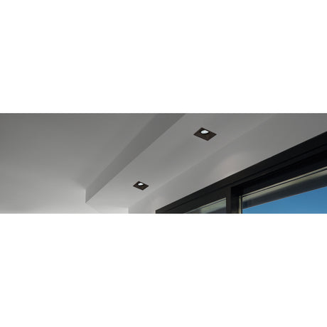 Comfort Square Downlight 80mm Cut-Out 92mm Long - Matt Black
