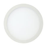 Saona Recessed Round Downlight with a frosted acrylic face and matt white surround, shown from above on a plain white background.