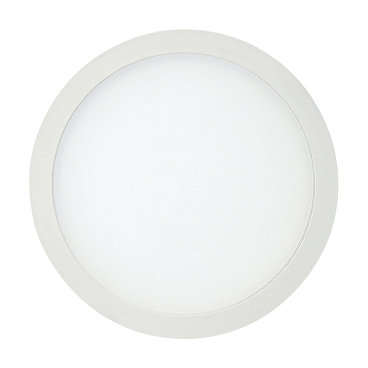 Saona Recessed Round Downlight with a frosted acrylic face and matt white trim, 130mm cut-out, 4000K cool white, shown on a plain white background.