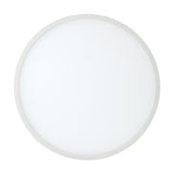 Saona Recessed Round Downlight with 160mm cut-out, shown from above with a frosted acrylic diffuser in a matt white rim, 4000K cool white LED, against a plain white background.