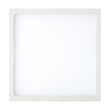 Saona Recessed Square Downlight in matt white with a slim square face, integrated LED, 130mm cut-out, shown on a plain white background.