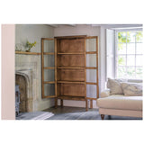 Mendani Mango Wood & Glass Display Cabinet - Walnut