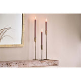 Mbata Small Candlestick - Antique Brass