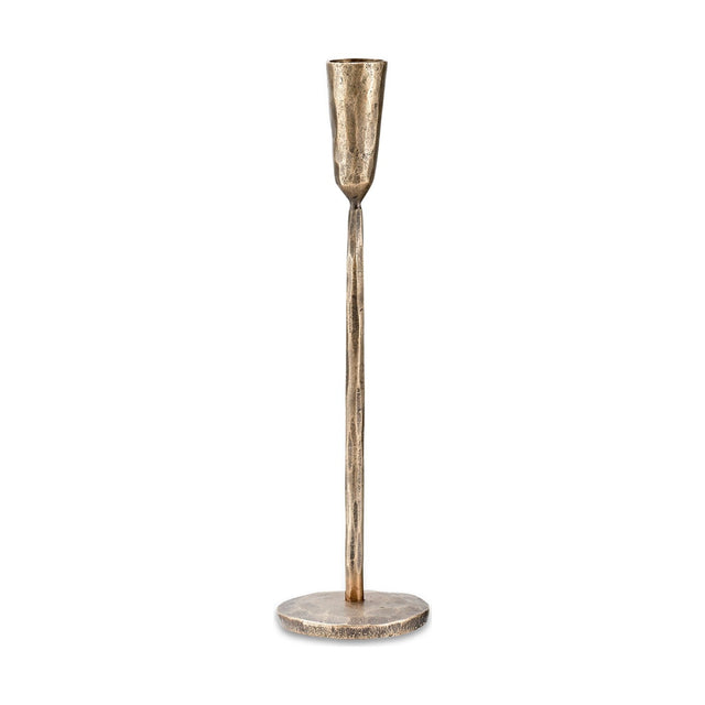 Mbata Medium Candlestick - Antique Brass