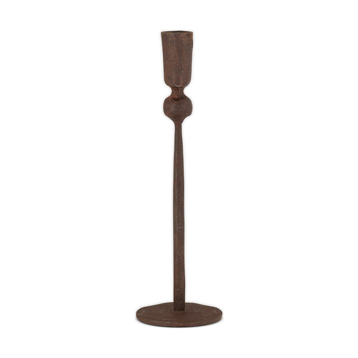 Mawindi Medium Iron Candle Holder - Rust