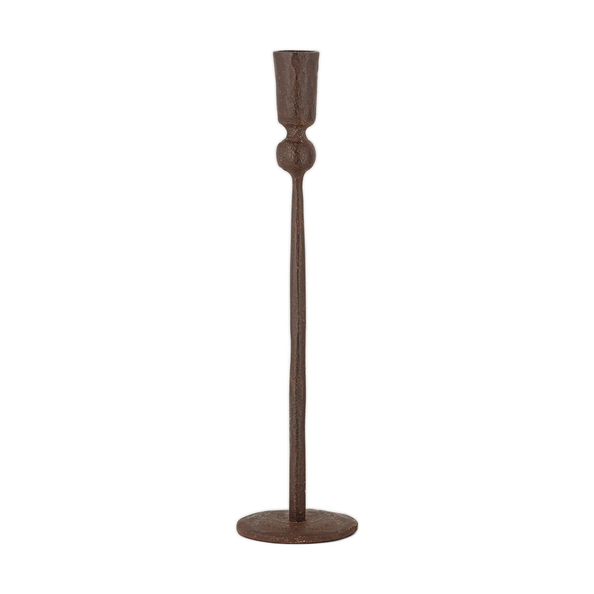 Mawindi Large Iron Candle Holder - Rust