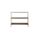 Mahi 3 Tier Iron Console Table - Antique Brass